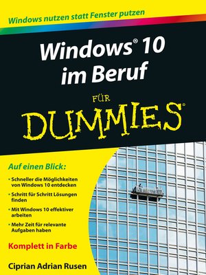 cover image of Windows 10 im Beruf für Dummies